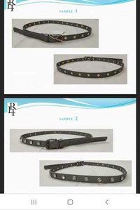 Studded Belts - Leather, Adjustable Length, 1.5 Inches Wide, Gray Metal Buckle | Comfortable Fit, Durable Material, Eye-catching Design, Versatile Use