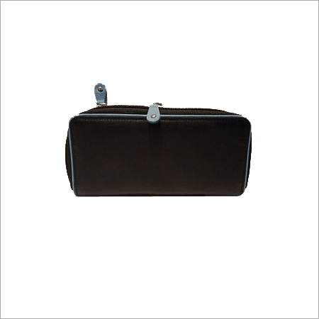 Women''s Black And Blue Leather Purse