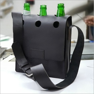 Leather Bottle Carrier Bag