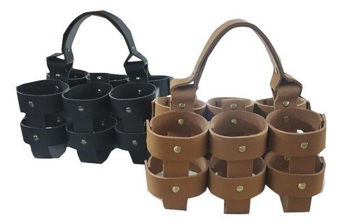 Leather Bottle Carrier Bag