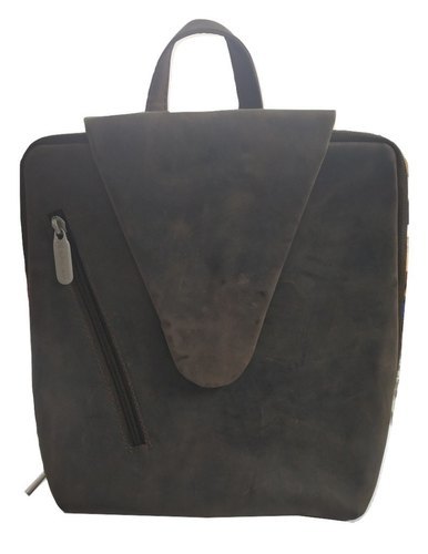Genuine Leather Backpack Brown