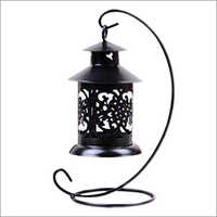 Lantern Candle Stand - Iron Metal, Elegant Black Finish | Ideal For Home Decoration & Unique Gift Options