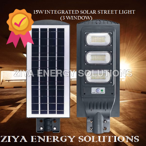 15W INTEGRATED SOLAR STREET LIGHT (3 WINDOW)