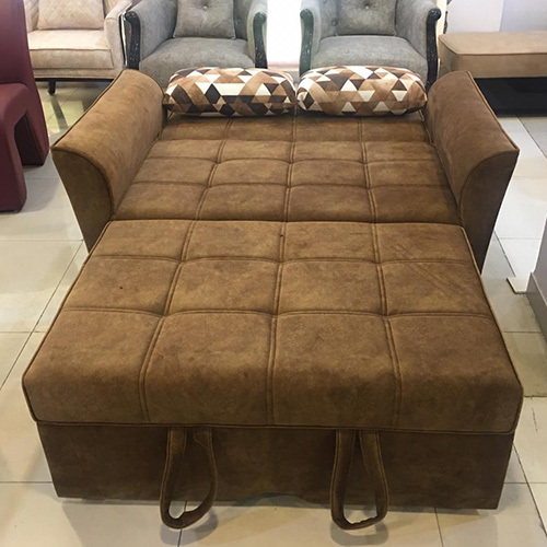 Piping Two Seater Sofa Cum Bed