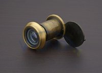 Brass Door Eye - Antique Brass Finish, 1.5 Inches Diameter, Glass Lens | Surface Mount Installation, Individual Packaging