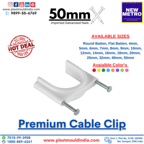 Plastic 50mm Cable Clip