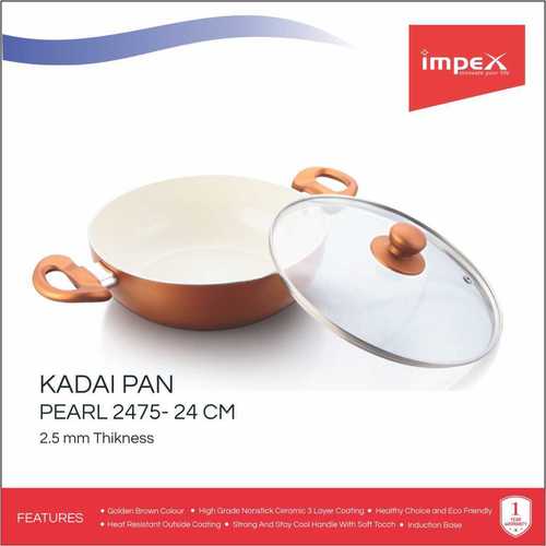 IMPEX Kadai Pan 24 cm (PEARL 2475 By NEWGENN INDIA
