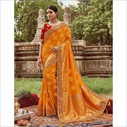 Avaiable In Different Color Embroidered Border Silk Saree