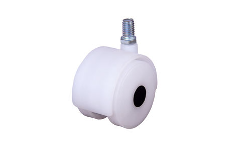 Twin Wheel Cooler Castor [White ] [Thread] Load Capacity Range: 100 Kg Of 4 Piece