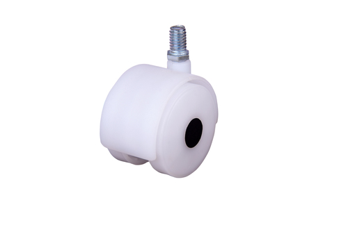 Twin wheel cooler castor [White ] [Thread]