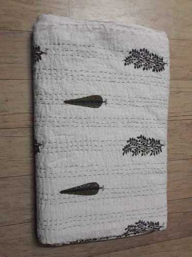 Block Print Kantha Quilt