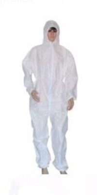 Disposable Coverall - 40 gsm Non Woven Spunbond PP, White Color | For Surgical and Food Industries Protection