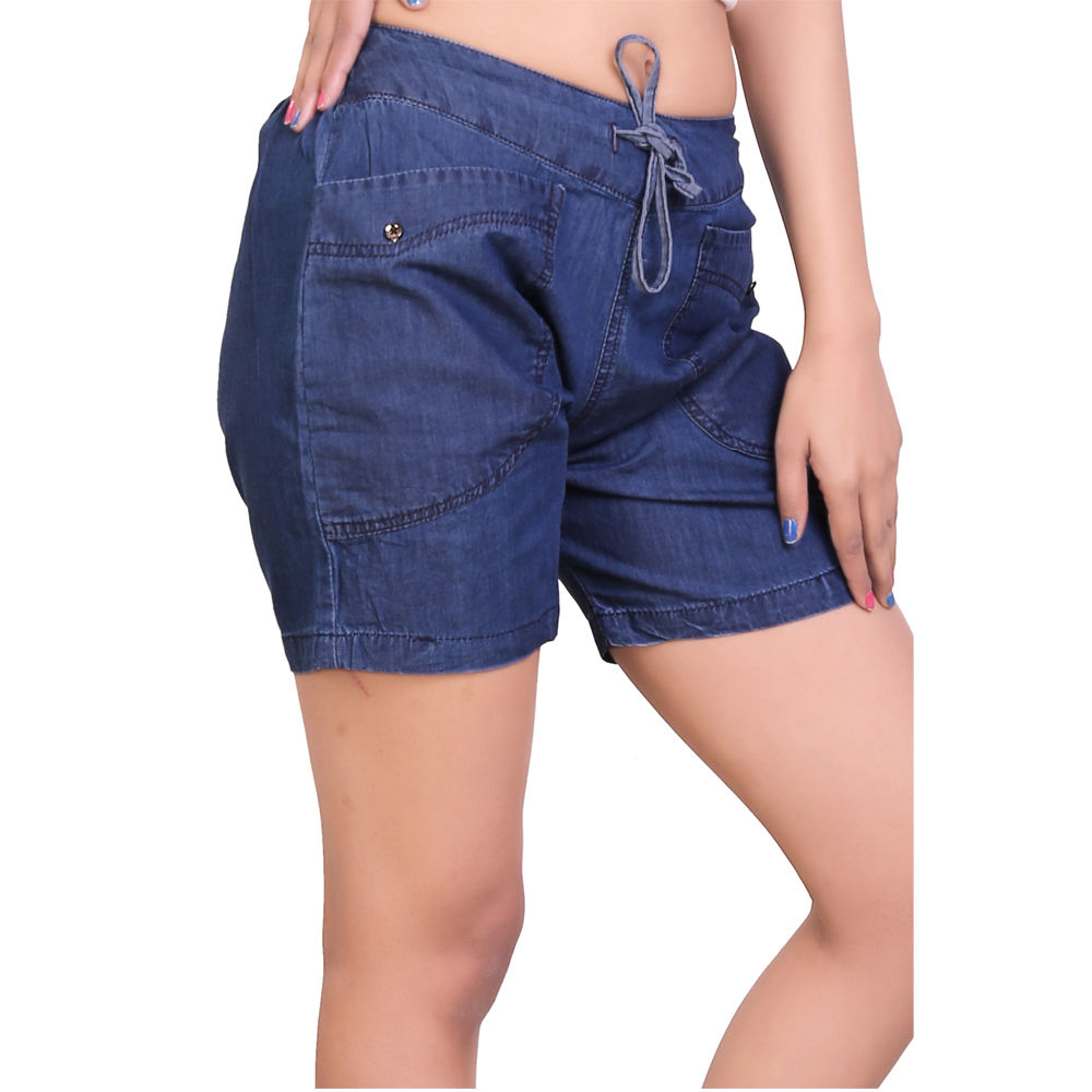 Cotton Denim Fancy Shorts