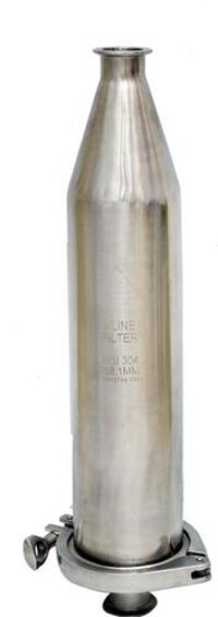 Stainless Steel Inline Filter (straight) - 1 Inch To 4 Inch, Silver Color, 21.6mm Outer Diameter, 1.5mm Thickness | For Dairy Line Filtration And Fractionation