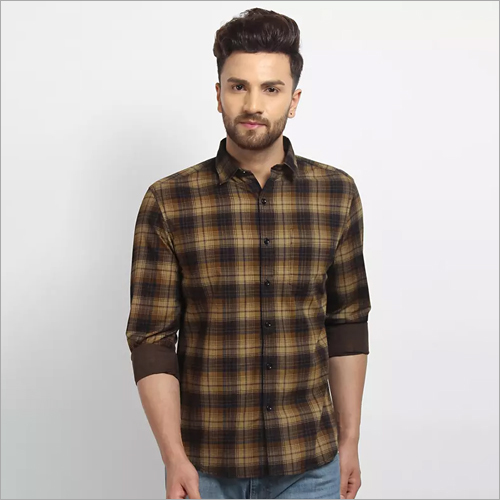 Cape Canary Checkered Gold Yellow Casual Shirt