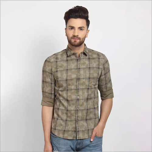 Cape Canary Checkered Brown Casual Shirt
