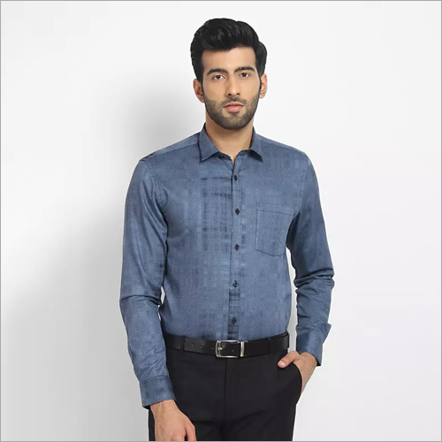 Cape Canary Blue Engineered Casual Shirt
