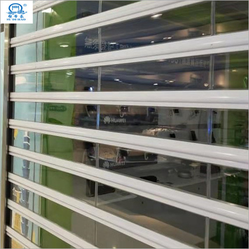 Double Reinforcement Front Shop Transparent Rolling Shutter Door