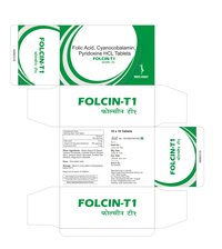 Folic Acid, Cyanocobalamin, Pyridoxine HCL Tablets