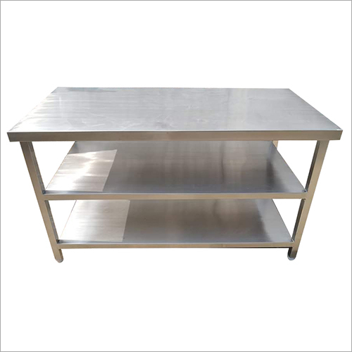 Easy To Clean Kitchen Ss Table With Shelf