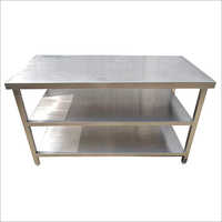 Kitchen SS Table With Shelf
