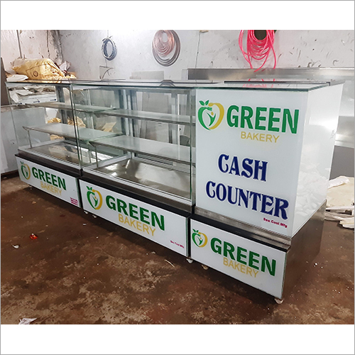 Metal Bakery Display Counter With Cash Counter