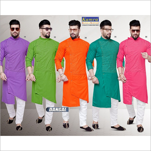 Available In Multiple Color Mens Party Wear Kurta Fabric