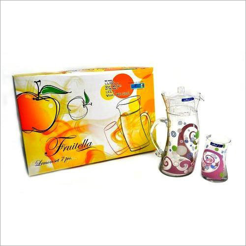 Designer Print Glass Lemon Set