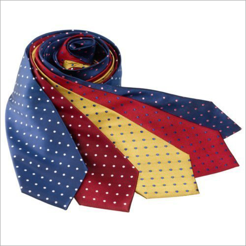 Mens Polka Dotted Ties - Polyester, Full Size | Available in Various Colors, Stylish Pattern for All Seasons, Easy Handling and High Comfort