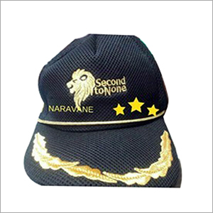 Army Officer Embroidered Cap - Quality-Tested Fabric, Standard Fit, Black Color | Unisex Design, Trendy Look with Unique Embroidery