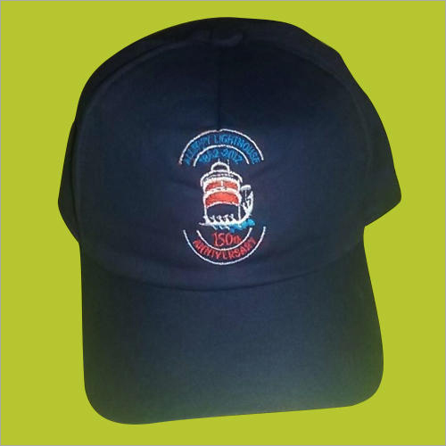 Promotional Cap - Cotton Blend, All Sizes, Blue Color | Summer Cap, Embroidered Pattern, Designed for Men