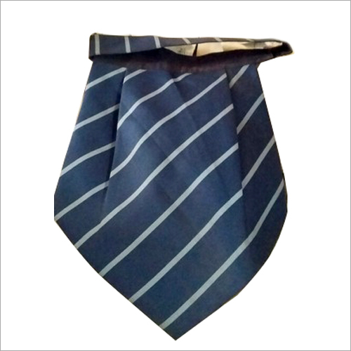 Mens Formal Cravat - Polyester Silk, Striped, Blue | Perfect for Corporate and Institutional Use, Suitable for All Seasons
