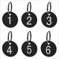 Numbered Acrylic Tags With Keyring