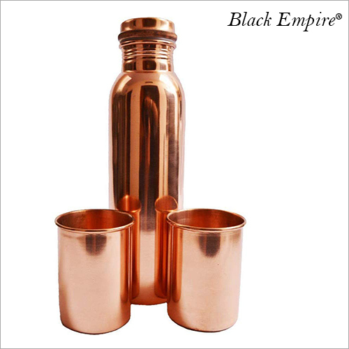 Copper Bottle With Glass Set