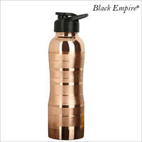 Copper Sipper Bottle - Copper Material, 600 Ml, 750 Ml, 950 Ml Capacity, Round Shape, Black Color Cap | Minutely Tested For Flawless Quality