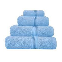 Plain Cotton Terry Towel - Cotton, Rectangular, Soft, Sky Blue | Customized Color, Pattern, Shape, Size for Adults, Children, and Elders