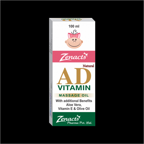 AD Vitamin Massage Oil With Additional Benefits Aloe Vera Vitamin E And Olive Oil By ZENACTS PHARMA PRIVATE LIMITED