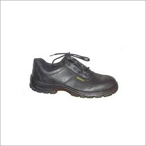 Black Action Milano Lace Up Leather Safety Shoes