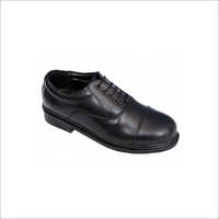 Black Action Milano Leather Office Shoes