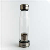 Tea Infuser Bottle - Stainless Steel, 250 Ml, Transparent | Sleek Design With Bamboo Lid, Double Walled Glass, Perfect For Hot & Cold Teas