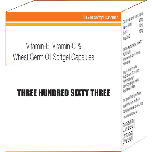 Vitamin-E Vitamin-C and Wheat Germ Oil Softgel Capsules