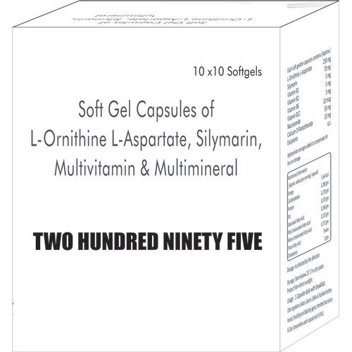 Soft Gel Capsules of L-Ornithine L-Aspartate Silymarin Multivitamin and Multimineral