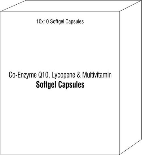 Softgel Capsules of Co-Enzyme Q10 Lycopene Multivitamin