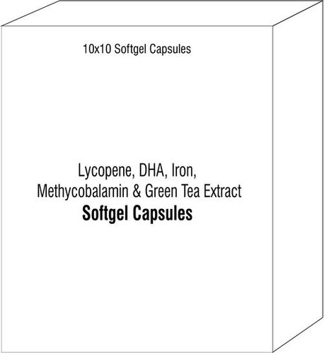 Softgel Capsules of Lycopene DHA Iron Methycobalamin Green Tea Extract