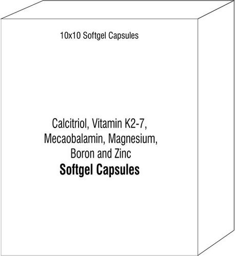 Calcitriol Vitamin K2-7 Mecaobalamin Magnesium Boron and Zinc Softgels