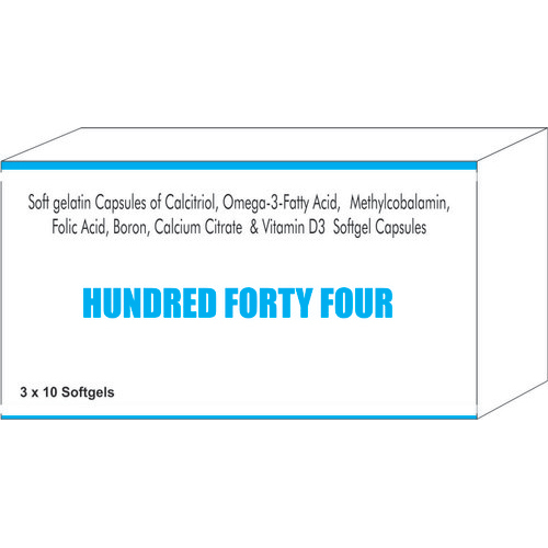 Soft Gelatin Capsules Of Calcitriol Omega-3 Fatty Acid Methylcobalamin Folic Acid Boron Calcium