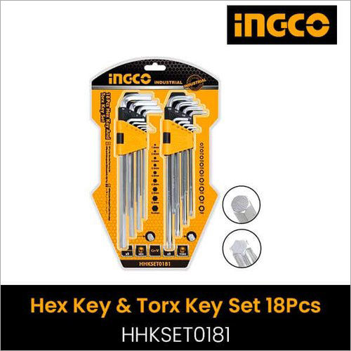 18 Pcs Hex Key And Torx Key Set