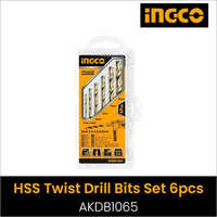 6pcs Hss Twist Drill Bits Set