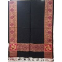Fancy Jamawar Shawl - Color: Black Golden