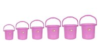Plastic Household Bucket Set - Polypropylene Material, 5-20 Liter Sizes, Pink Color Available , Durable And Leak Proof Design For Home & Hotel Use